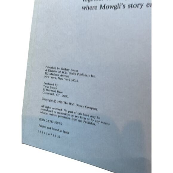 Walt Disneys Jungle Book Hardcover Edition 1986 Gallery Books Classic Series - Picture 6 of 9